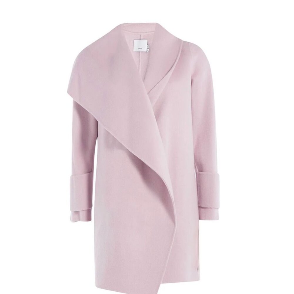 Beautiful Vince Pink 100% Wool Coat